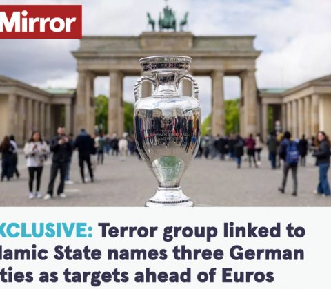 Eine mit dem Islamischen Staat verbundene Terrorgruppe hat drei deutsche Städte als Ziele für die EM im nächsten Monat benannt.